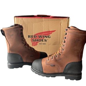 Red Wing Steel Toe Boots Size 13 New Waterproof Men’s Leather Work Boots